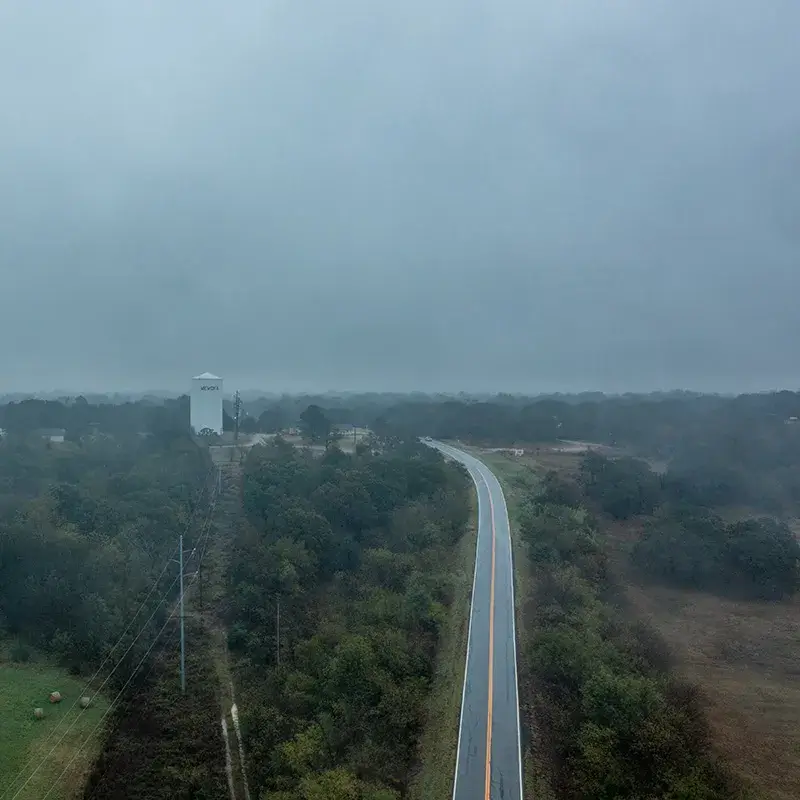Aerial view of Wewoka streets